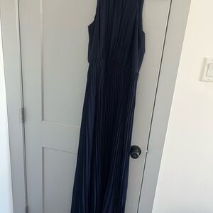 Eliza J Navy Blue Pleated Dress